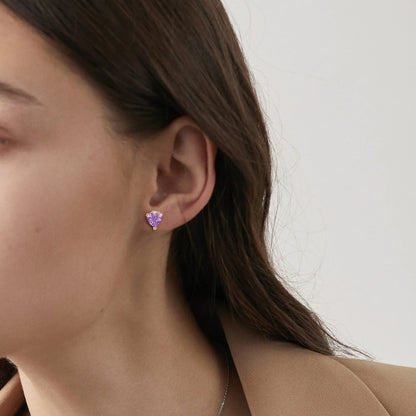 Petite Gemstone Stud Earrings 925 Sterling Silver - Y.S Alley