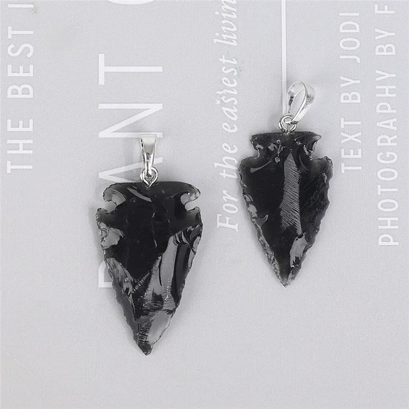 Shadow Arrow Obsidian Pendant — Cut Through Negativity - Y.S Alley