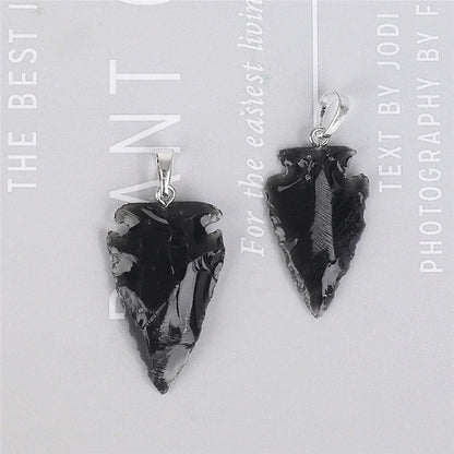 Shadow Arrow Obsidian Pendant — Cut Through Negativity - Y.S Alley