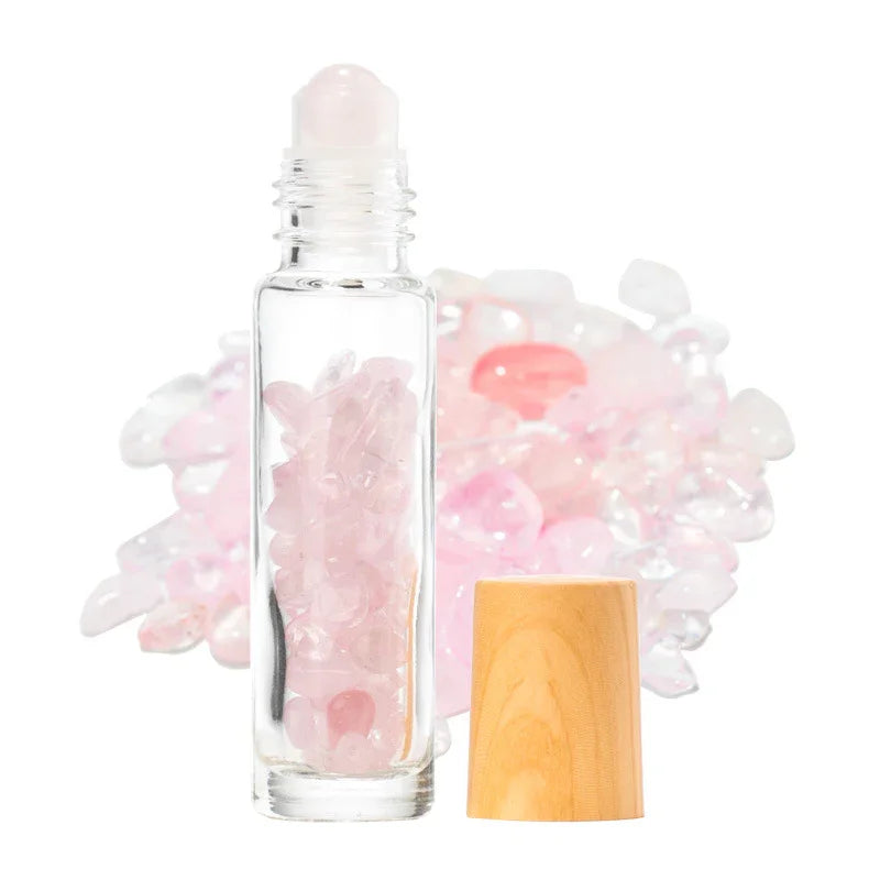Natural Gemstone Crystal Essential‑Oil Roll‑On Bottles — Gemstone Roller Balls - Y.S Alley