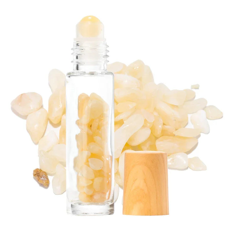 Natural Gemstone Crystal Essential‑Oil Roll‑On Bottles — Gemstone Roller Balls - Y.S Alley