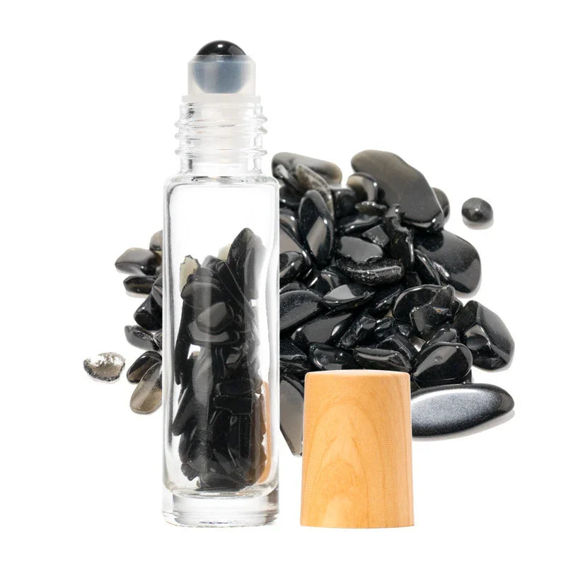 Natural Gemstone Crystal Essential‑Oil Roll‑On Bottles — Gemstone Roller Balls - Y.S Alley