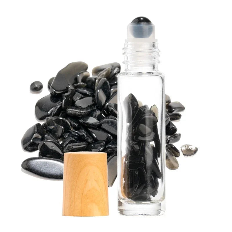 Natural Gemstone Crystal Essential‑Oil Roll‑On Bottles — Gemstone Roller Balls - Y.S Alley