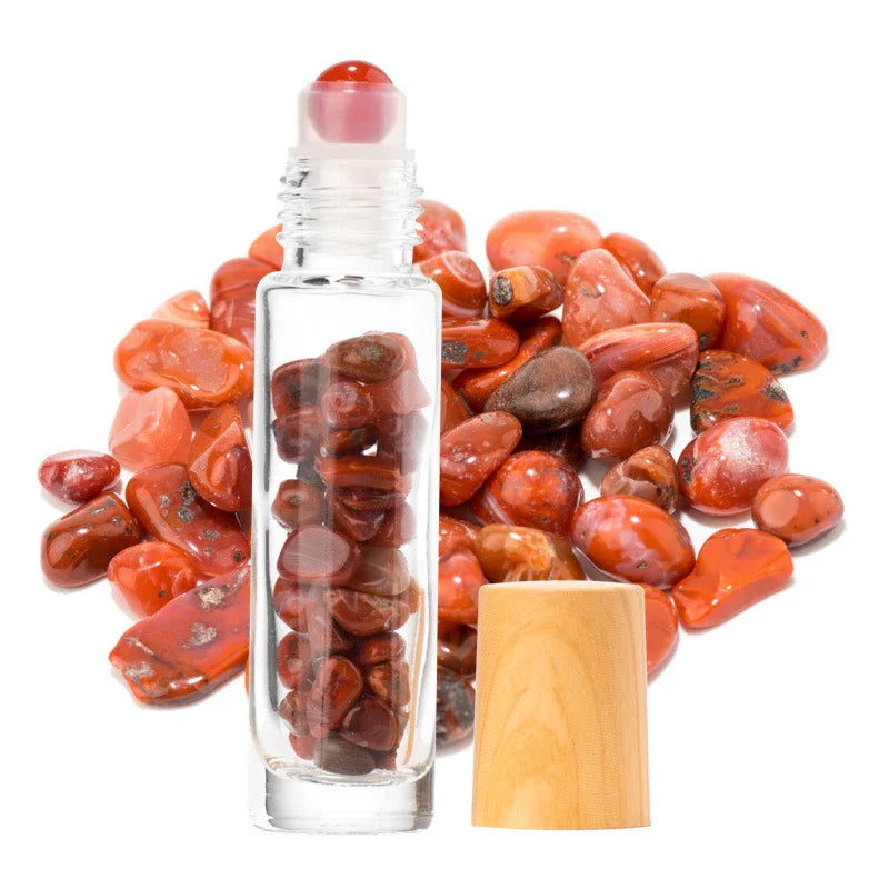 Natural Gemstone Crystal Essential‑Oil Roll‑On Bottles — Gemstone Roller Balls - Y.S Alley