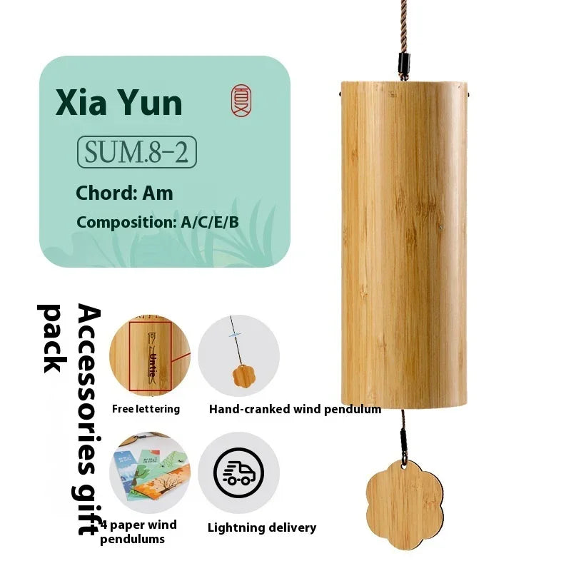 Four-Seasons Bamboo Chime — 8-Tone Hand-Tuned Cylinders - Y.S Alley