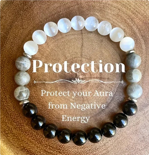 Intention Crystal Bracelet — Money · Protection · Abundance · Love (8 mm beads) - Y.S Alley