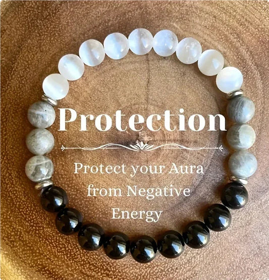 Intention Crystal Bracelet — Money · Protection · Abundance · Love (8 mm beads) - Y.S Alley