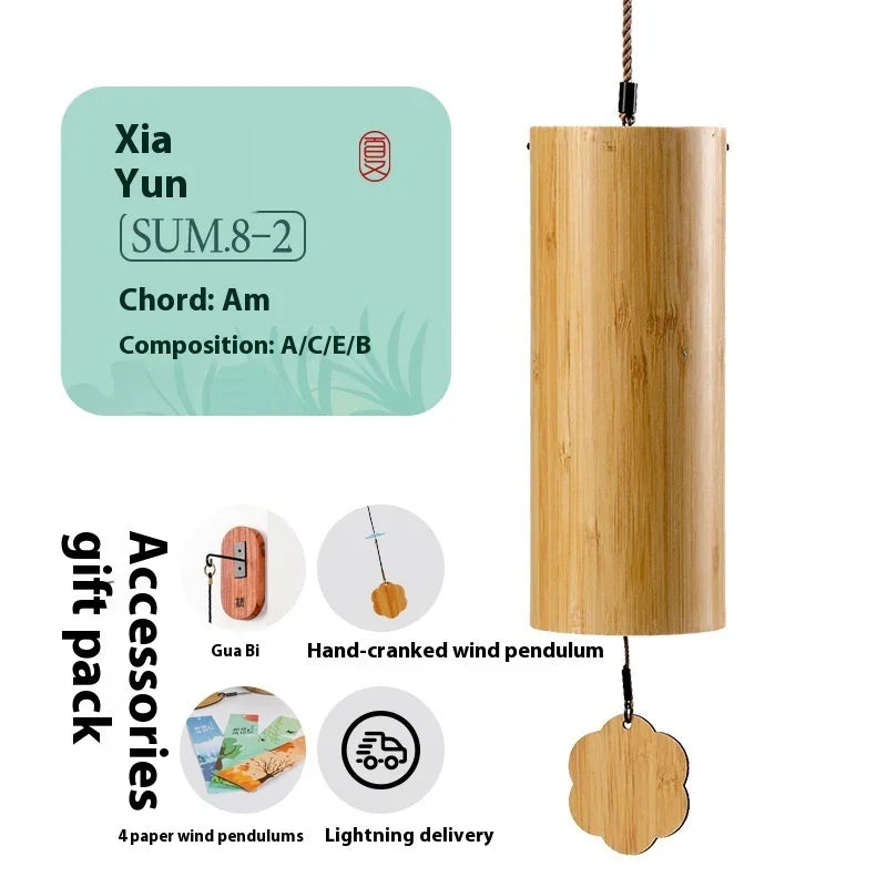 Four-Seasons Bamboo Chime — 8-Tone Hand-Tuned Cylinders - Y.S Alley