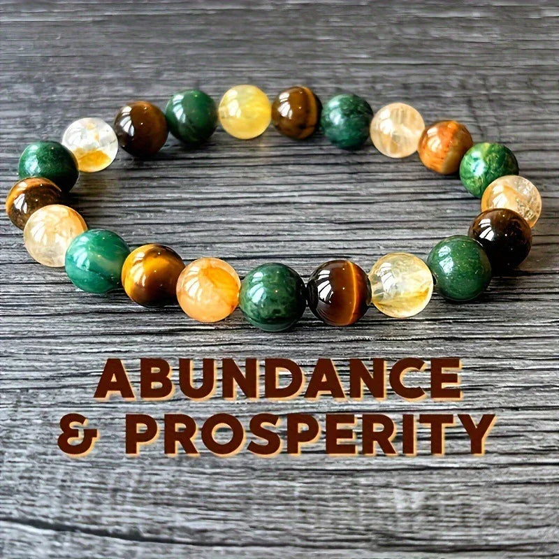 Intention Crystal Bracelet — Money · Protection · Abundance · Love (8 mm beads) - Y.S Alley