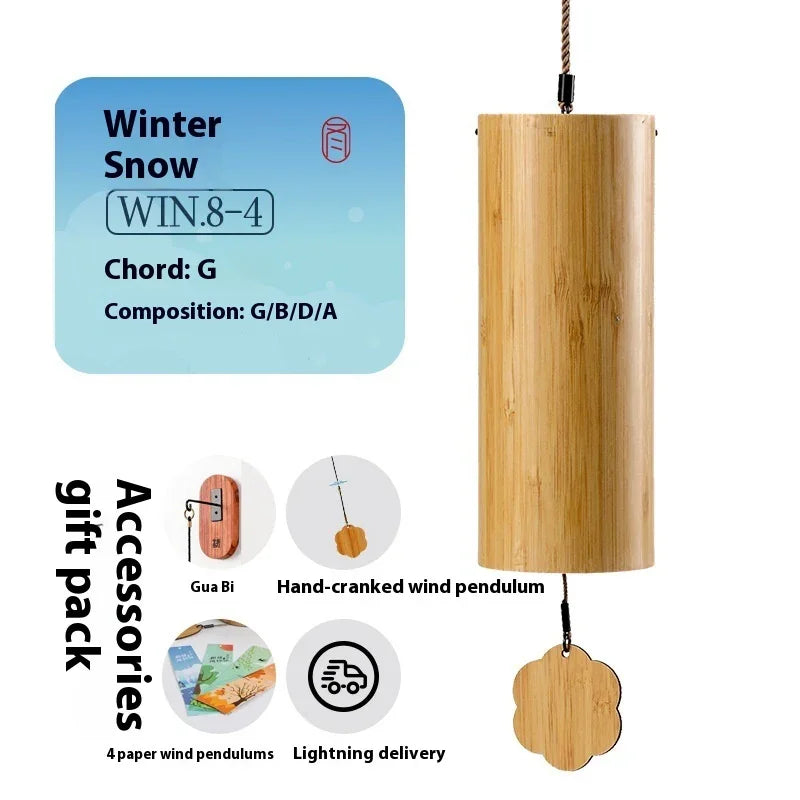 Four-Seasons Bamboo Chime — 8-Tone Hand-Tuned Cylinders - Y.S Alley