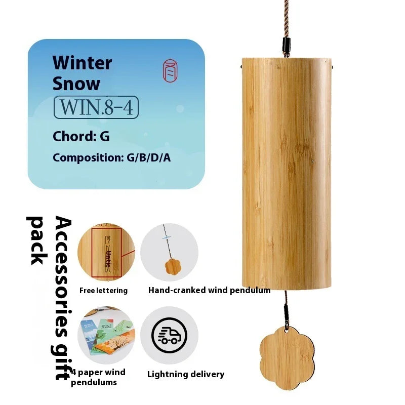 Four-Seasons Bamboo Chime — 8-Tone Hand-Tuned Cylinders - Y.S Alley