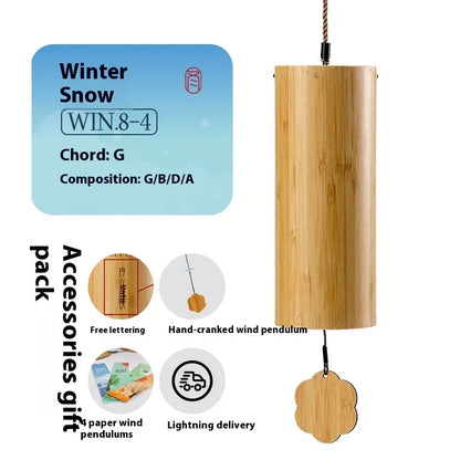 Four-Seasons Bamboo Chime — 8-Tone Hand-Tuned Cylinders - Y.S Alley