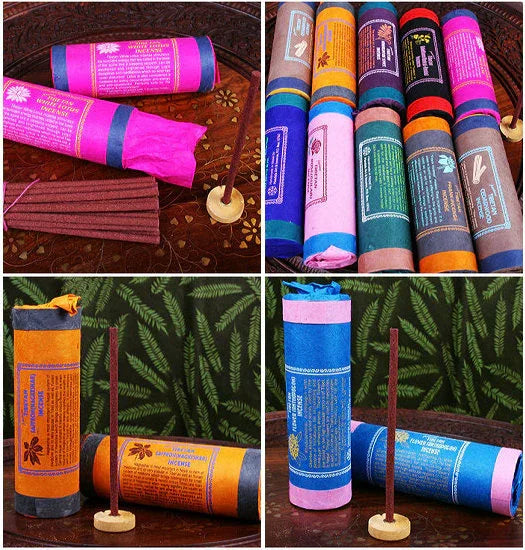 Himalayas Hand‑Rolled Incense — 30 Sticks + Cork Holder - Y.S Alley
