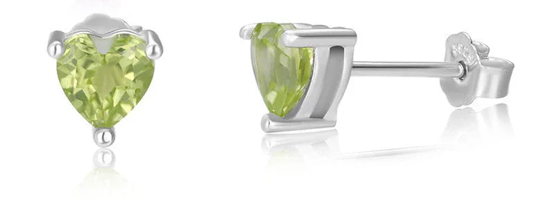 Petite Gemstone Stud Earrings 925 Sterling Silver - Y.S Alley